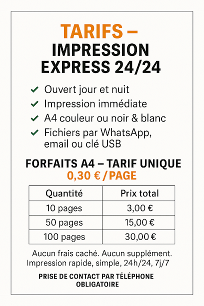 Impression Express 24/24 Imprimeur à Bondy
